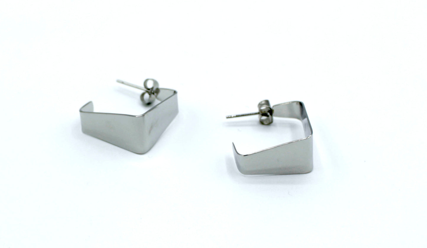 Pendientes de Aro B Square - delacabra