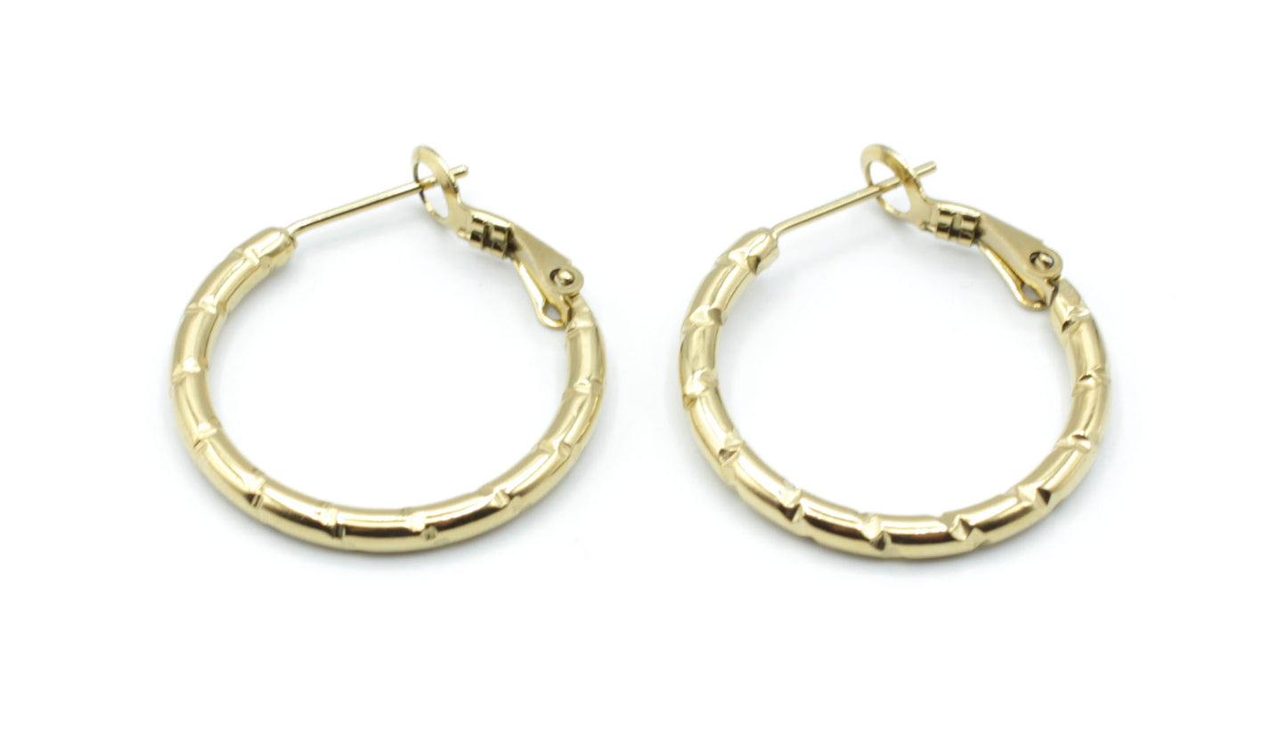 Pendientes de Aro Bamboo Pai - delacabra