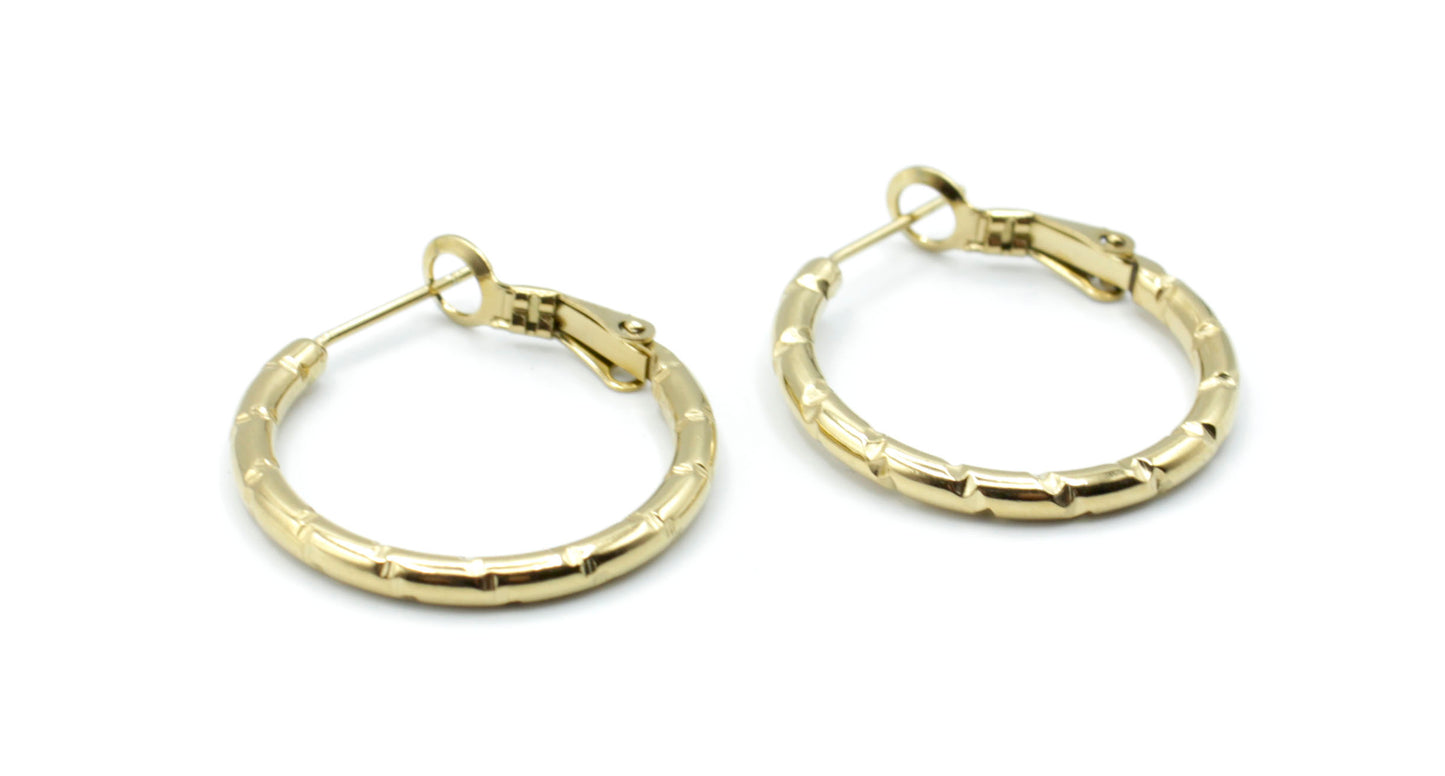 Pendientes de Aro Bamboo Pai - delacabra