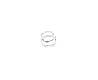 Anillo Kinetic acero inoxidable plateado diseño de vanguardia ligero y moderno, ajustable acabado brillante. Delacabra