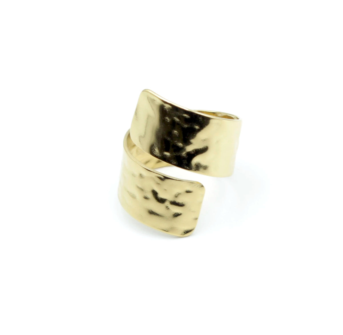 Anillo Lena acero inoxidable dorado elegante con personalidad, ligero y versátil. - delacabra