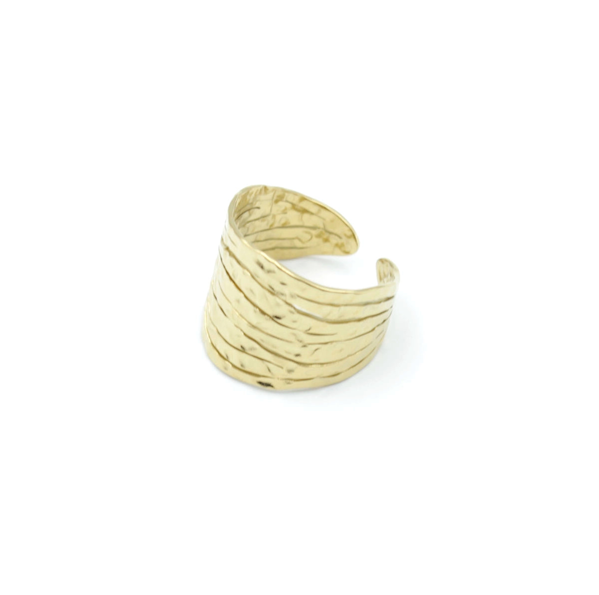 Anillo Marble acero inoxidable dorado, diseño ligero y elegante vibrante y moderno, resistente al agua y al paso del tiempo. - Delacabra
