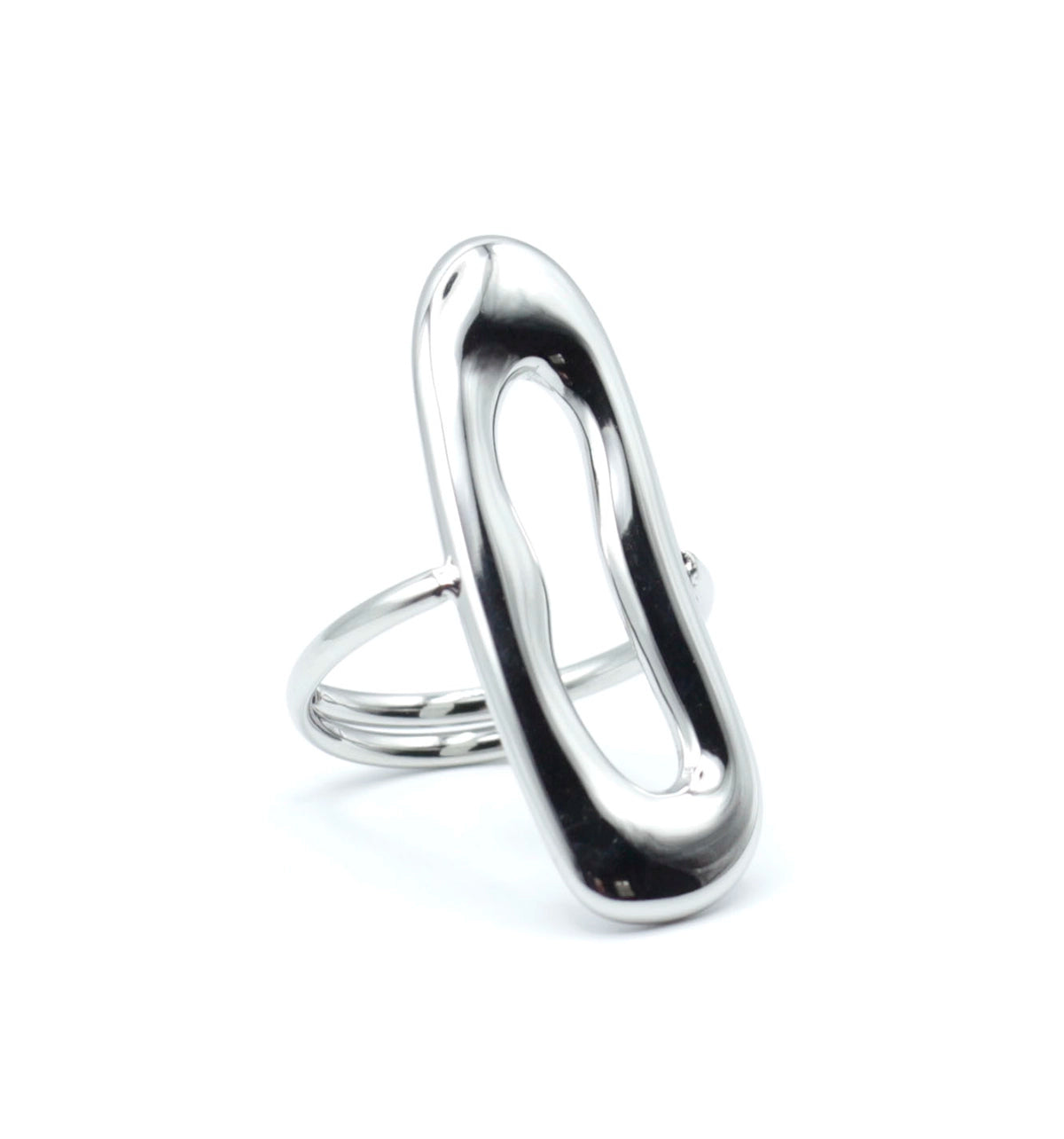 Anillo Silver tono plateado, marca DELACABRA, elegante se adapta a tu estilo. Ajustable y duradero