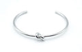 Brazalete Knot acero inoxidable plateado fino y discreto - delacabra