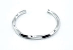 Brazalete Sweet Twist acero inoxidable plateado luminosa y brillante - delacabra