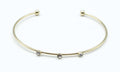 Brazalete Three Diamonds acero inoxidable ajustable con tres circonitas que le confiere mucha personalildad - delacabra