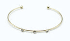 Brazalete Three Diamonds acero inoxidable ajustable con tres circonitas que le confiere mucha personalildad - delacabra