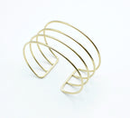 Brazalete Velvet acero inoxidable dorado vista vertical- delacabra