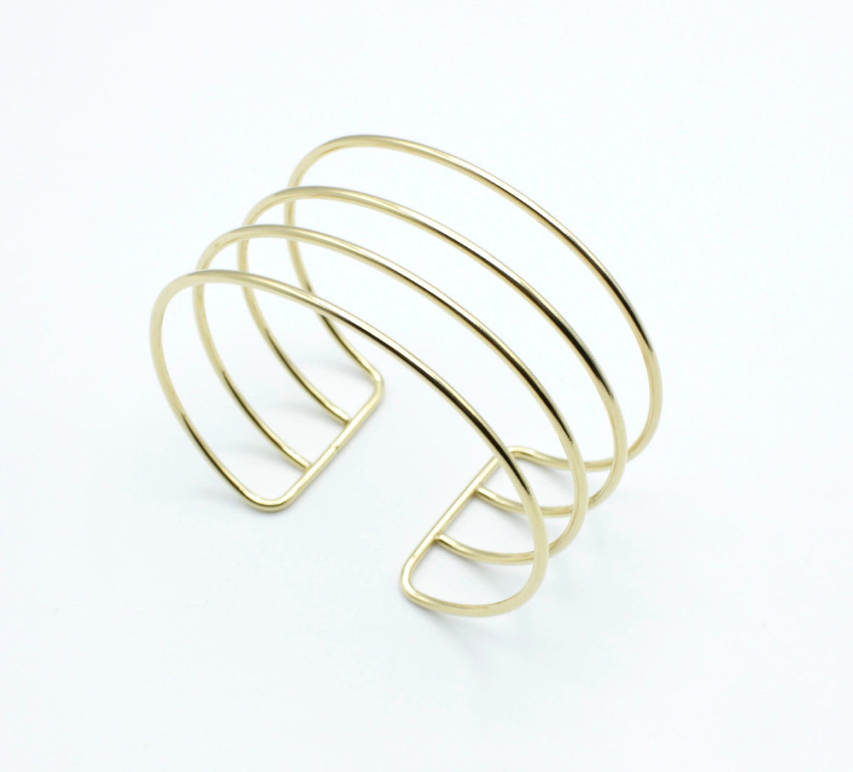 Brazalete Velvet acero inoxidable dorado vista vertical- delacabra