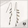 Pendientes largos hojas