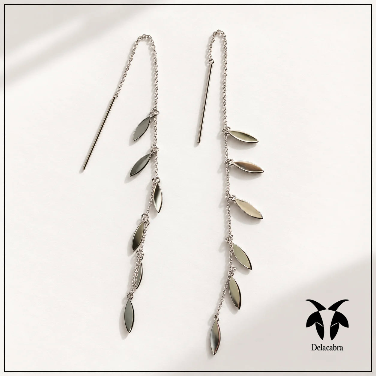 Pendientes largos hojas
