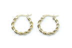 Pendiente Aro Sunrise acero inoxidable dorado, acabado brillante cierre italiano, sutil y discreto. - DELACABRA