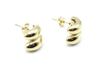 Pendientes Together acero inoxidable dorado, estilo moderno y elegante, ligero y versátil, se pueden usar a diário o con tu look favorito. - DELACABRA
