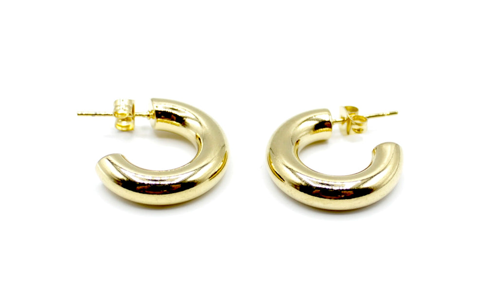 Pendientes Aro Little acero inoxidable dorado, aportan un toque elegante a cualquier look, cierre seguro de mariposa. - DELACABRA
