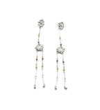 Pendientes jara acero inoxidable plateado material resistentee hipoalergénico, versátil para todas las ocasiones, ligeros y cómodos. Delacabra