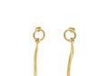 Pendientes Aldaba acero inoxidable dorado acabado brillante, ligeros y versátiles, cómodos para llevarlos todo el día. Delacabra