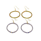 Pendientes Coral acero inoxidable  dorado y resina color verde y naranja y cierre de gancho, muy ligeros, sencillos pero de gran belleza. - DELACABRA
