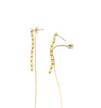 Pendientes largos Thread acero inoxidable, diseño sutil con mucha elegancia. Delacabra