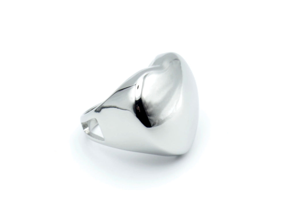 Anillo Angelito acero inoxidable plateado, diseño atemporal y moderno, ajustable y con mucho brillo. - DELACABRA