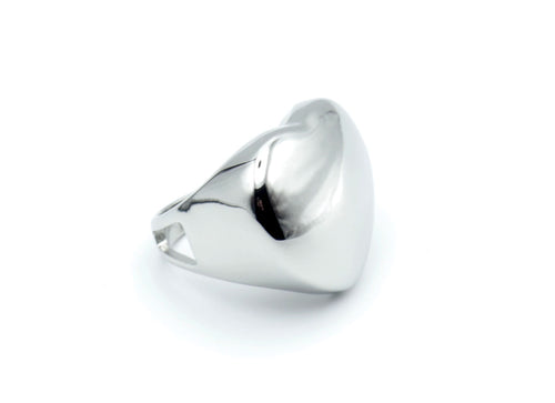 Anillo Angelito acero inoxidable plateado, diseño atemporal y moderno, ajustable y con mucho brillo. - DELACABRA