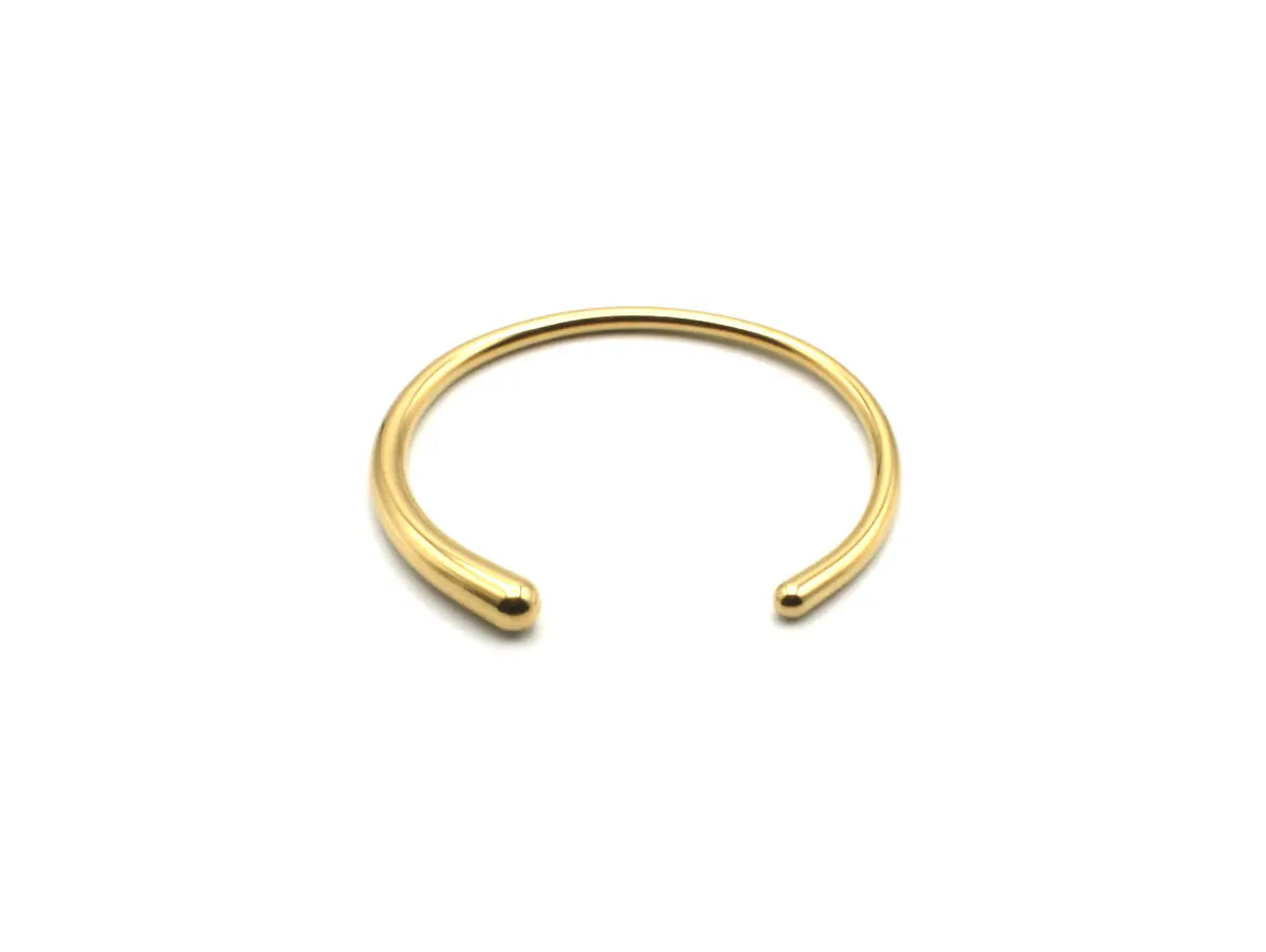 Brazalete Boreal de acero inoxidable dorado ajustable bordes redondeados para mayor confort - DELACABRA