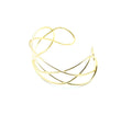 Brazalete dorado Jazmín ajustable de acero inoxidable hipoalergénico, resistente al agua y duradero - DELACABRA