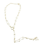 Collar Double deesse acero inoxidable dorado, cadena doble adaptable acabado brillante, puede ser usado en la cadera tambíen. - DELACABRA