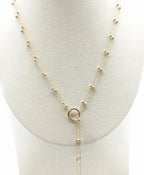 Collar Double deesse acero inoxidable dorado en busto, diseño moderno y fresco para noches de ensueño. - delacabra