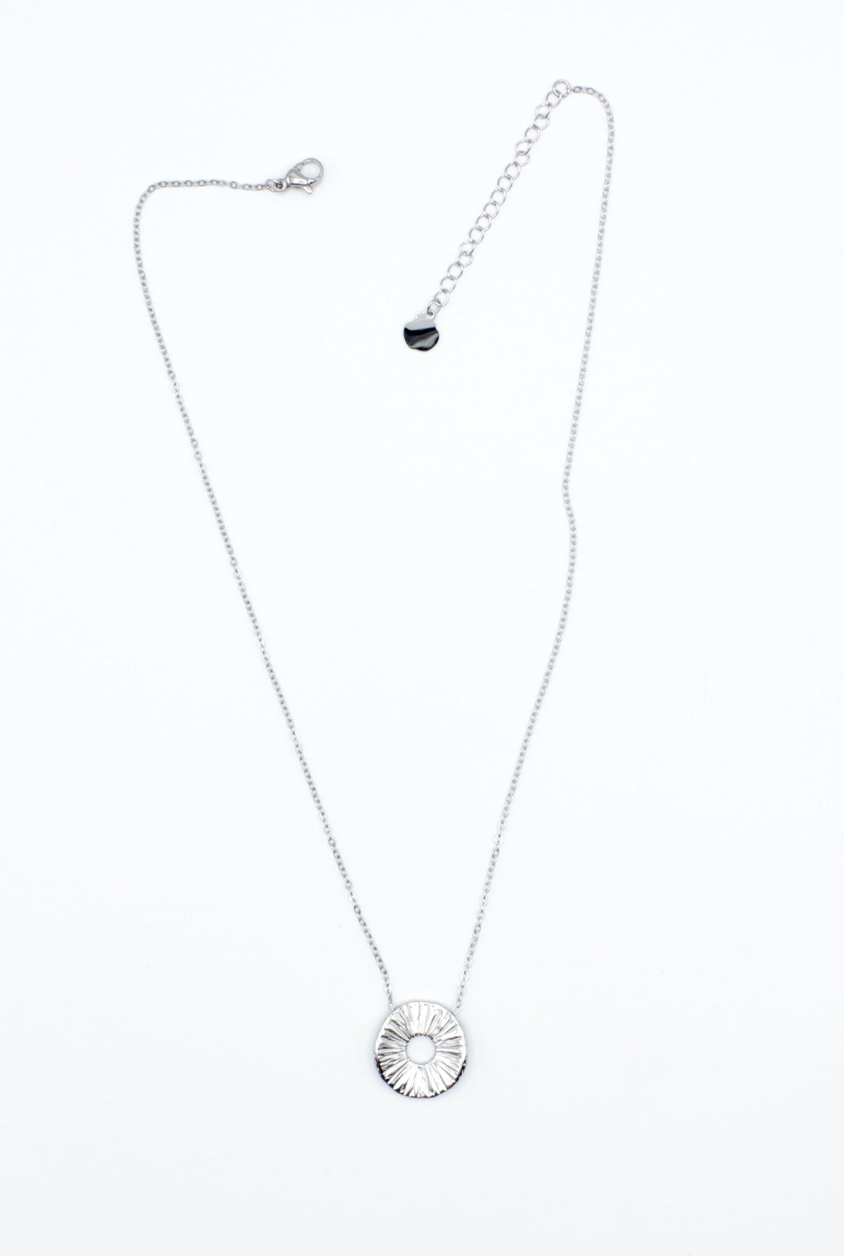 Collar Face 2 face acero inoxidable plateado, discreto pero con mucha personalidad - delacabra