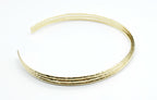 Collar Gold acero inoxidable dorado  rígido ajustable, tres lineas de acero finamente unidas creando una joya preciosa, resistente y elegante. -  delacabra