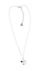Collar Santa acero inoxidable plateado, diseño clásico con un toque moderno, colgante acabado rústico pulido y brillante de inspiración celestial. - DELACABRA
