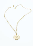 Collar Starry acero inoxidable dorado, colgante de lluvia de estrellas, acabado brillante. - DELACABRA