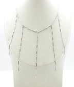 Collar Tears acero inoxidable plateado, delicado y sofisticado, combina resistencia y brillo, ideal para lucirlo en muchas ocasiones- delacabra