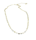 Collar Zaira acero inoxidable dorado cadena que recuerda hojuelas de avena, resistente, hipoalergénico, brillante. - delacabra