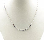 Collar Zaira acero inoxidable plateado  acabado plateado brillante, indicado para hacer layering. - DELACABRA