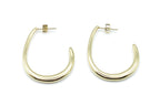 Pendientes dorados Destello hipoalergénicos en acero inoxidable, forma curva elegante y ajustable -DELACABRA