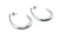 Pendientes plateados Destello de acero inoxidable duradero, hipoalergénicos, estilo minimalista y elegante -DELACABRA