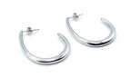 Pendientes plateados Destello de acero inoxidable duradero, hipoalergénicos, estilo minimalista y elegante -DELACABRA