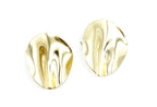 Pendientes  Beso acero inoxidable dorado de forma irregular y fluida que aporta un estilo contemporáneo y artístico. - DELACABRA