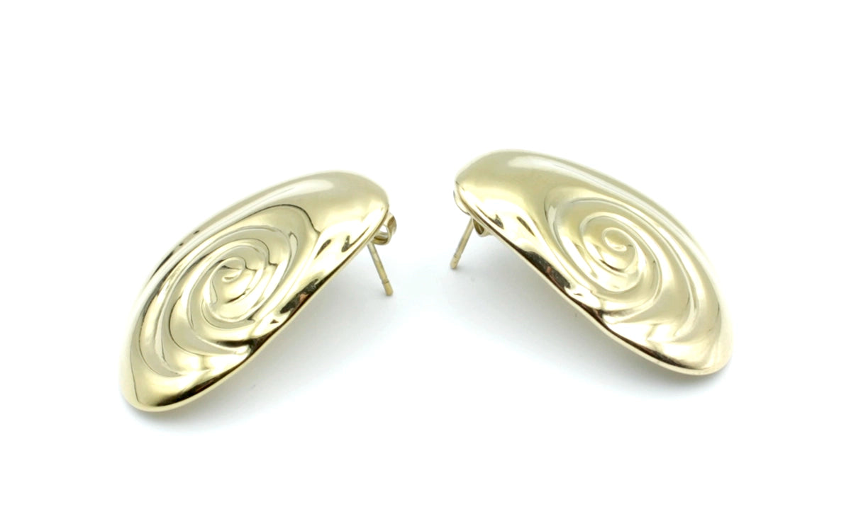 Pendientes Carolina acero inoxidable dorado perfectos para combinar tu collar favorito y dar luz a tu look, hipoalergénicos, brillante y resistentes. - DELACABRA