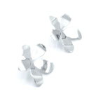 Pendientes  Flor acero inoxidable plateado, inspirados en la naturaleza, pura energía para tu outfit, hipoalergénico, brillante y resistente . - DELACABRA