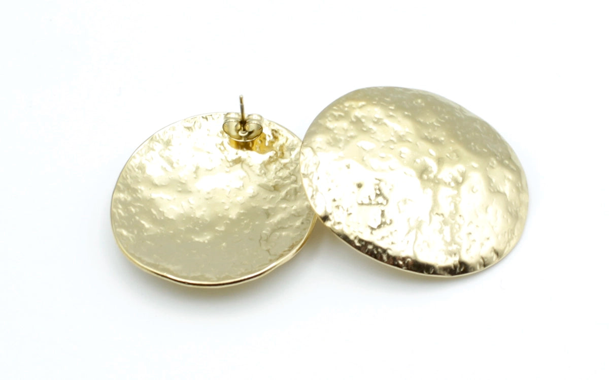 Pendientes Sound acero inoxidable dorado inspirado en el sol, un accesorio uníco que son el esplendor de tu outfit, hipoalergénico. - DELACABRA